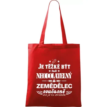 Je těžké být neodolatelný zemědělec - Taška bavlněná - 42 x 38 cm ( Červená )