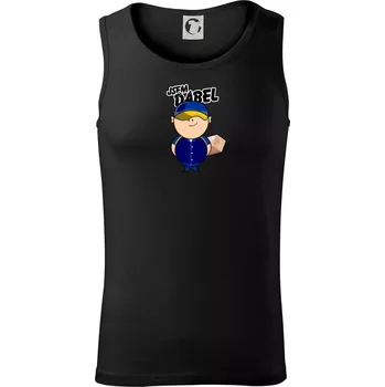 Pánské termoprádlo Jsem ďábel doručovatel modro žlutý - Tílko pánské Core - 2XL ( Černá )