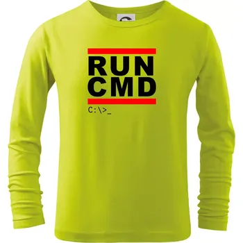 Chlapecké oblečení Run CMD - Triko dětské Long Sleeve - 146 cm/10 let ( Limetková )