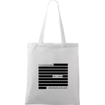 Červená karkulka žila s vlkem - Taška bavlněná - 42 x 38 cm ( Bílá )