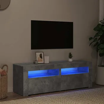 Televizní stolek vidaXL TV skříňka s LED osvětlením 120x35x40 cm [804360] Barva: Betonová šedá