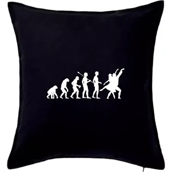 Polštář Evoluce tanec - tančící dvojice - Polštář 50x50 - 50x50 - Včetně výplně ( Černá )