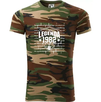 Pánské tričko Zedník - legenda - 1982 - Army CAMOUFLAGE - L ( Hnědý maskáč )