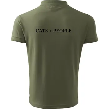Pánská košile Cats > people - Polokošile pánská Pique Polo 203 - 5XL ( Khaki )
