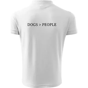Pánská košile Dogs > People - Polokošile pánská Pique Polo 203 - 5XL ( Bílá )