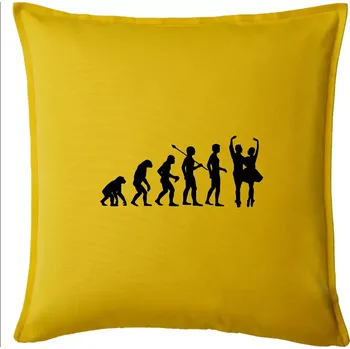 Polštář Evoluce tanec - pár - Polštář 50x50 - 50x50 - Pouze potah ( Žlutá )