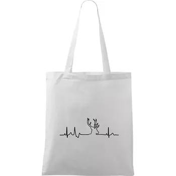 Jelen EKG - Taška bavlněná - 42 x 38 cm ( Bílá )