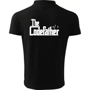 Pánská košile The codefather - Polokošile pánská Pique Polo 203 - L ( Černá )