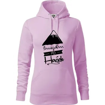 Dámská mikina Šmejdím po horách - Mikina dámská Cape s kapucí - M ( Orchid )