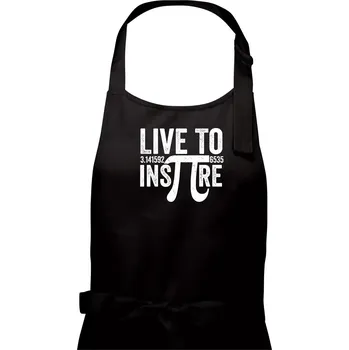 Kuchyňská zástěra Live to Inspire - Dámská zástěra na vaření - Univerzální velikost ( Černá )