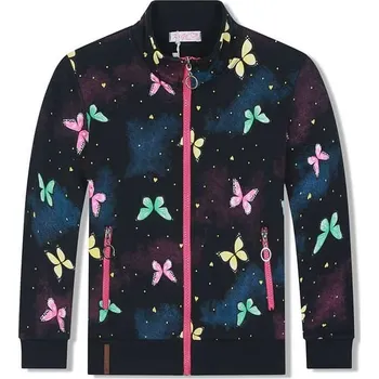 Dívčí mikina DÍVČÍ MIKINY S MOTÝLKY GM9770 Velikost: 104, Barva: Modrá