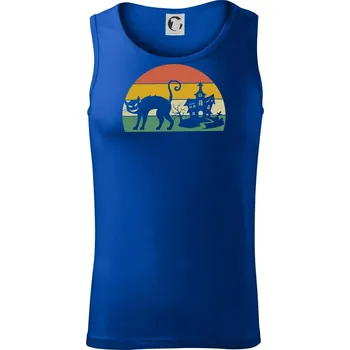 Halloween kočka - Tílko pánské Core - L ( Královská modrá )