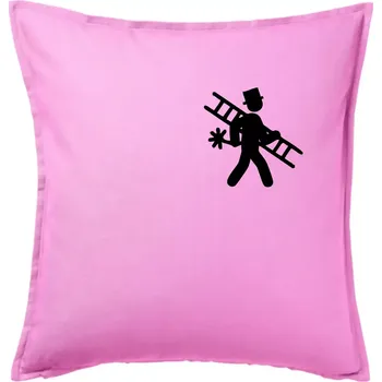 Polštář Kominík logo prso - Polštář 50x50 - 50x50 - Pouze potah ( Růžová )