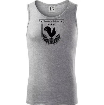 Vstávám se slepicemi - Tílko pánské Core - 2XL ( Tmavě šedý melír )