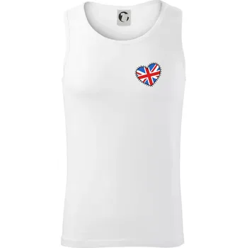Británie srdce prso - Tílko pánské Core - 2XL ( Bílá )