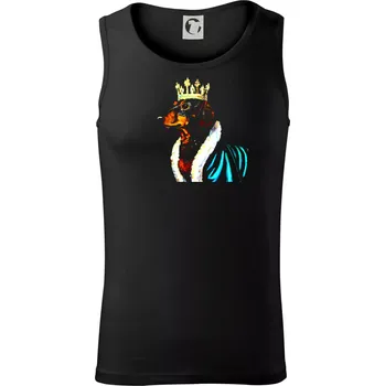 Pánské termoprádlo Jezevčík král - olejová malba - Tílko pánské Core - S ( Černá )