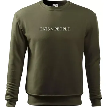 Pánská mikina Cats > people - Mikina Essential pánská - XL ( Military )