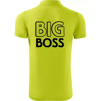 Pánská košile Big boss mini boss - Polokošile Victory sportovní (dresovina) - 3XL ( Limetková )