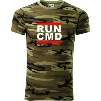 Pánské tričko Run CMD - Army CAMOUFLAGE - S ( Zelený maskáč )
