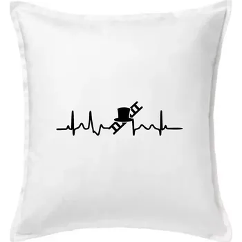 Polštář EKG kominík - Polštář 50x50 - 50x50 - Pouze potah ( Bílá )