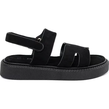 Dámské sandále Krásné dámské černé sandály platforma 39