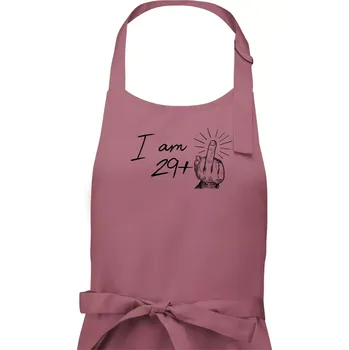 Kuchyňská zástěra I am fuck off 30 - Dámská zástěra na vaření - Univerzální velikost ( Starorůžová )