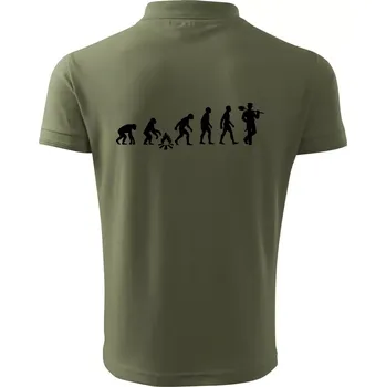 Pánská košile Evoluce kominík v klobouku - Polokošile pánská Pique Polo 203 - 4XL ( Khaki )