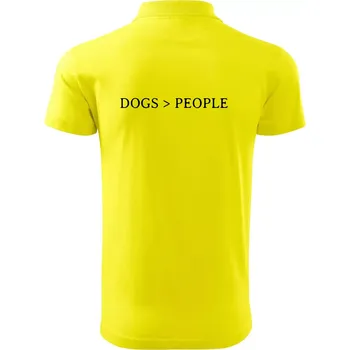 Pánská košile Dogs > People - Polokošile pánská Pique Polo 203 - 4XL ( Citrónová )