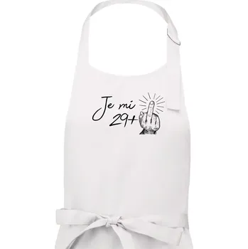 Kuchyňská zástěra Je mi 30 - Prostředníček - Pánská zástěra na vaření - Univerzální velikost ( Bílá )