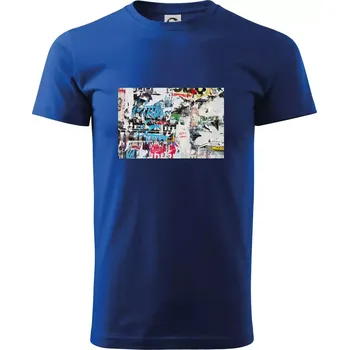 Pánské tričko Otrhaná nástěnka - Triko extra velké (5-8XL) - 8XL ( Královská modrá )