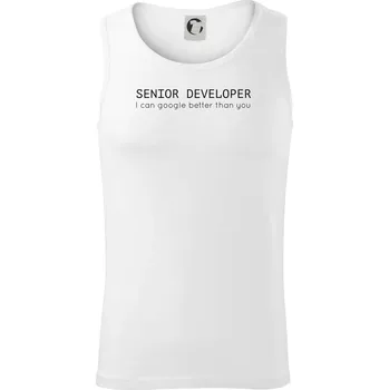 Senior developer google better than you - Tílko pánské Core - 2XL ( Bílá )