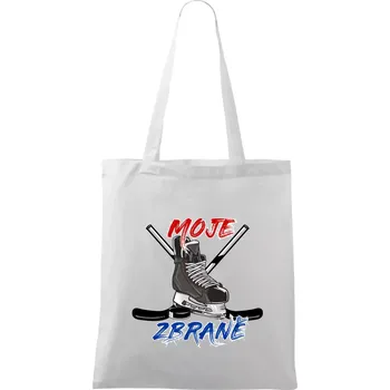 Moje zbraně - hokej - Taška bavlněná - 42 x 38 cm ( Bílá )