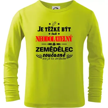 Dětská móda Je těžké být neodolatelný zemědělec - Triko dětské Long Sleeve - 122 cm/6 let ( Limetková )