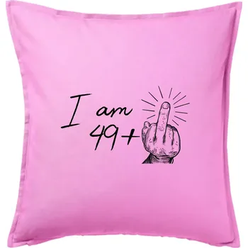 Polštář I am fuck off 50 - Polštář 50x50 - 50x50 - Pouze potah ( Růžová )