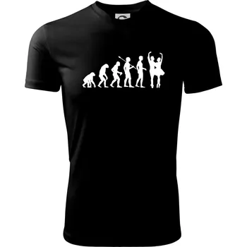 Evoluce tanec - pár - Dětské triko sportovní (dresovina) - 158 cm/12 let ( Černá )