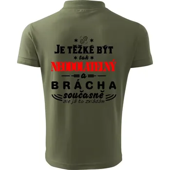 Pánská košile Je těžké být neodolatelný brácha - Polokošile pánská Pique Polo 203 - 3XL ( Khaki )