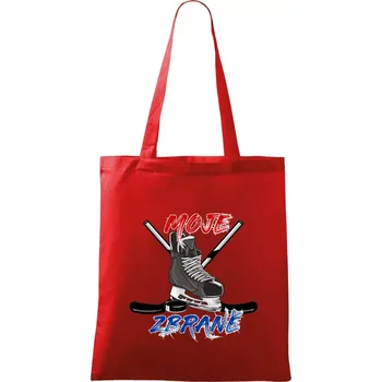 Moje zbraně - hokej - Taška bavlněná - 42 x 38 cm ( Červená )