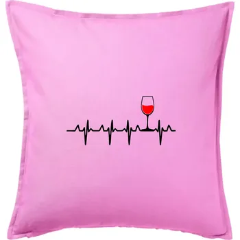 Polštář Víno ekg - Polštář 50x50 - 50x50 - Pouze potah ( Růžová )