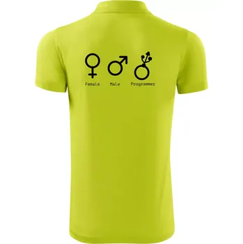 Pánská košile Female male programmer - Polokošile Victory sportovní (dresovina) - 2XL ( Limetková )