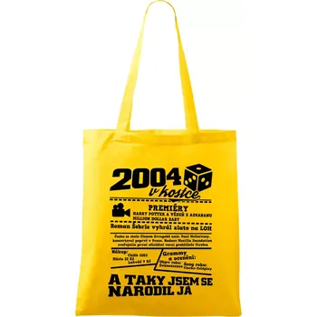 2004 v kostce - Taška bavlněná - 42 x 38 cm ( Žlutá )