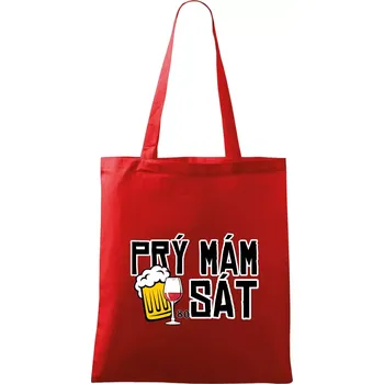 Nákupní taška Prý mám 80 SÁT - Taška bavlněná - 42 x 38 cm ( Červená )