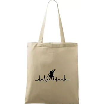 Nákupní taška EKG tanec - tančící dvojice - Taška bavlněná - 42 x 38 cm ( Naturální )