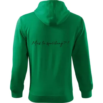 Pánská mikina Matematika - máš to spočítaný - Mikina s kapucí na zip trendy zipper - M ( Středně zelená )