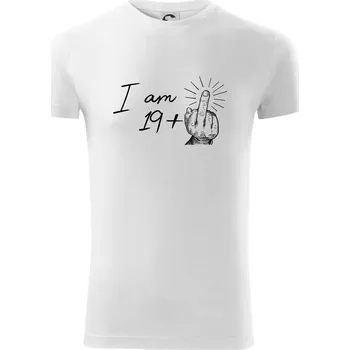 Pánské tričko I am fuck off 20 - Viper FIT - Pánské zůžené tričko - S ( Bílá )