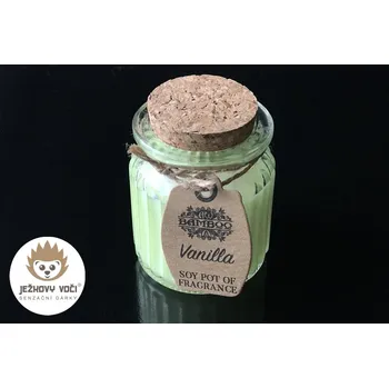 Svíčka SÓJOVÁ VONNÁ SVÍČKA VE SKLE - VANILKA / VANILLA