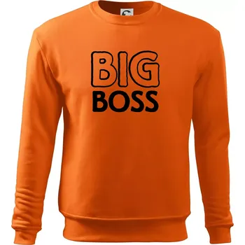 Pánská mikina Big boss mini boss - Mikina Essential pánská - XL ( Oranžová )