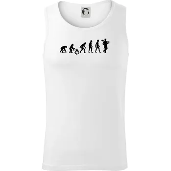 Evoluce kominík v klobouku - Tílko pánské Core - XL ( Bílá )
