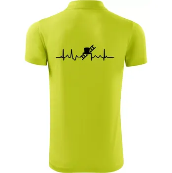 Pánská košile EKG kominík - Polokošile Victory sportovní (dresovina) - 2XL ( Limetková )