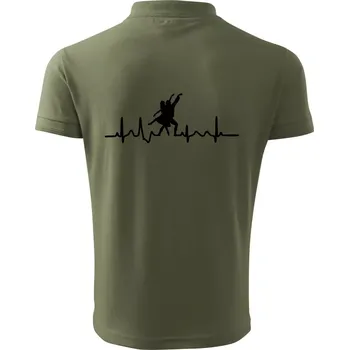 Pánská košile EKG tanec - tančící dvojice - Polokošile pánská Pique Polo 203 - XL ( Khaki )