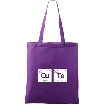 Cute - tabulka - Taška bavlněná - 42 x 38 cm ( Fialová )